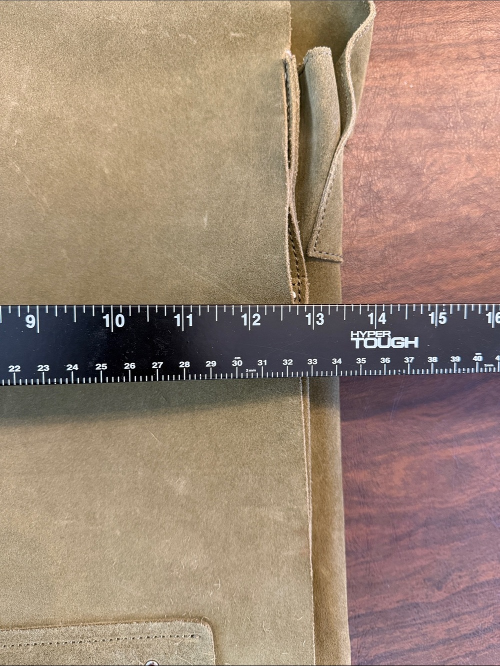 Vintage Banana Republic Olive Green Suede Messenger Bag - Picture 11 of 13